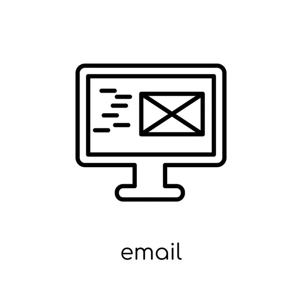 Ícone Email Ícone Mail Vetorial Linear Plano Moderno Moda Fundo — Vetor de Stock