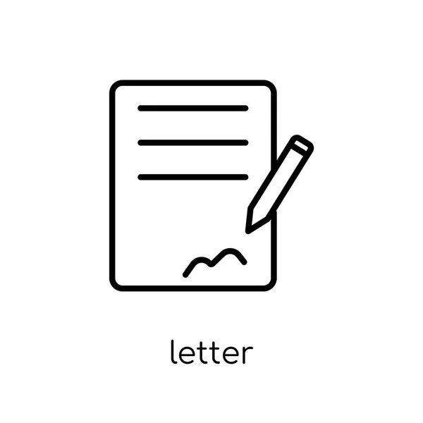 Letterpictogram Trendy Modern Plat Lineaire Vector Letterpictogram Witte Achtergrond Uit — Stockvector