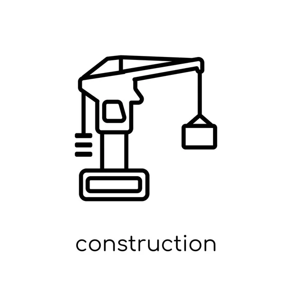 Ícone Construção Vetor Linear Plano Moderno Moderno Moda Ícone Construção —  Vetores de Stock