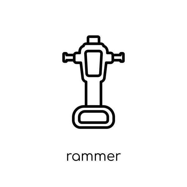 ランマーのアイコン 細い線建設コレクション 編集可能なアウトラインのストロークのベクトル図から白い背景のトレンディなモダンなフラット線形ベクトル ランマー アイコン — ストックベクタ