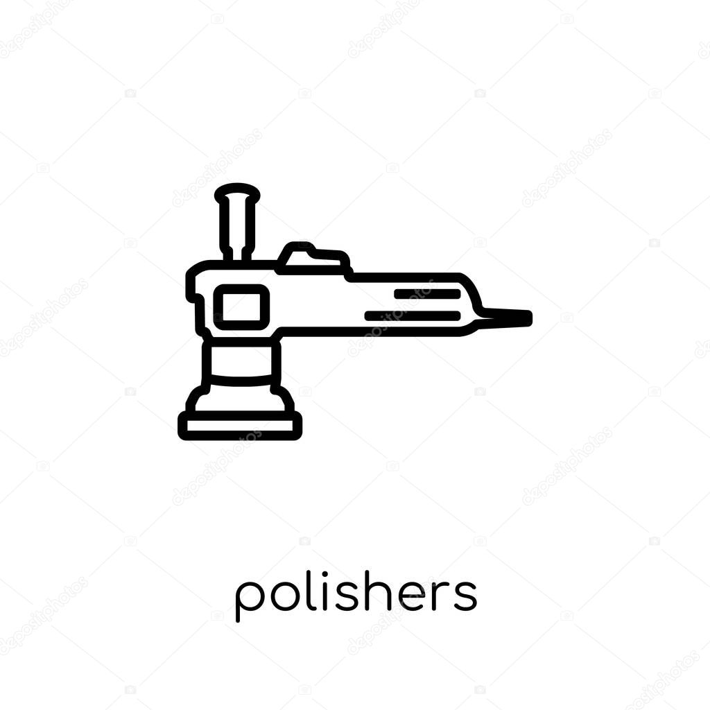 Polishers icon. Trendy modern flat linear vector Polishers icon on white background from thin line Construction collection, editable outline stroke vector illustration