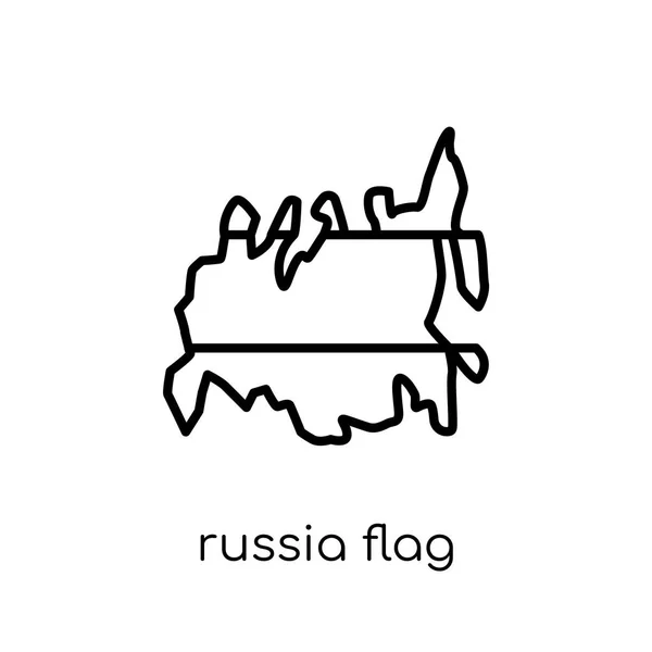 Значок Российского Флага Модный Современный Плоский Линейный Вектор Иконка Флага — стоковый вектор