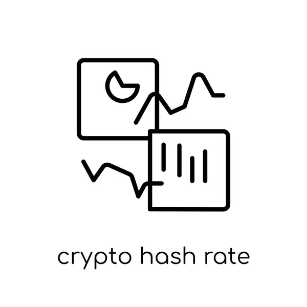 Krypto Hash Rate Symbol Trendige Moderne Flache Lineare Vektor Krypto — Stockvektor