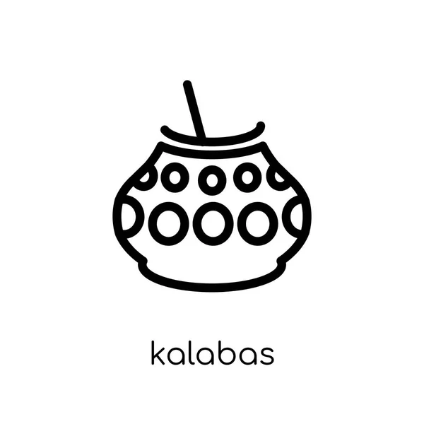 Kalabas Icona Trendy Moderno Piatto Lineare Vettore Kalabas Icona Sfondo — Vettoriale Stock