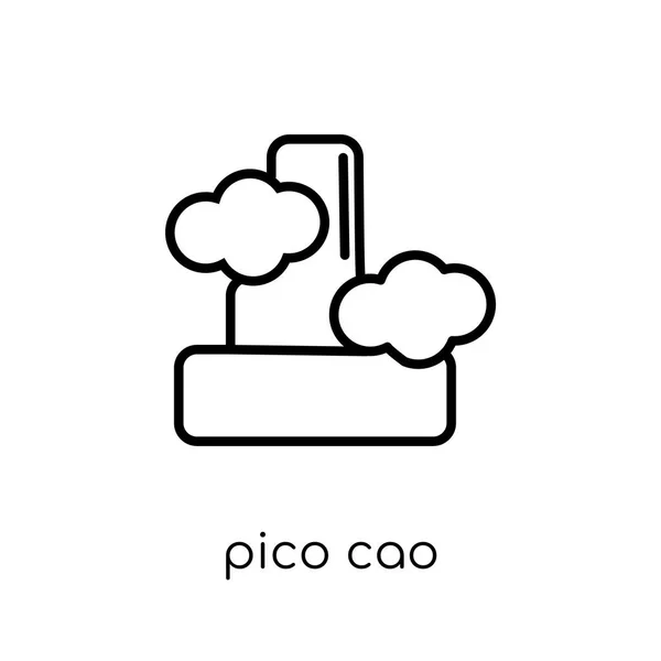 Icono Pico Cao Moderno Moderno Vector Lineal Plano Pico Cao — Vector de stock