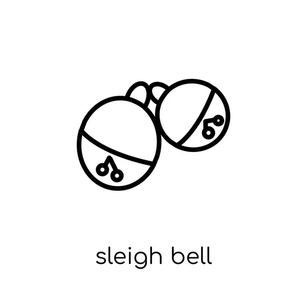 Sleigh Bell Icon Trendy Modern Flat Linear Vector Sleigh Bell — Stock Vector