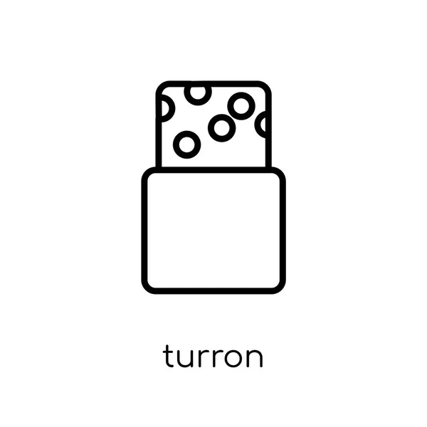 Turron Ikonen Trendiga Moderna Platt Linjär Vektor Turron Ikonen Vit — Stock vektor