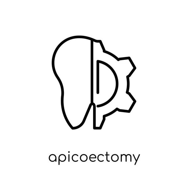 Apicoectomy 아이콘입니다 컬렉션 가능한 스트로크 일러스트 션에서에서 배경에 Apicoectomy 아이콘 — 스톡 벡터
