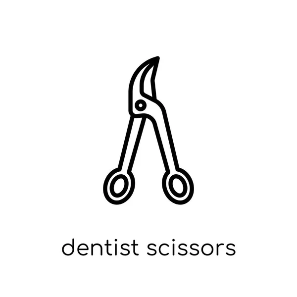 Dentista Tijeras Icono Moderno Moderno Vector Lineal Plano Dentista Tijeras — Archivo Imágenes Vectoriales