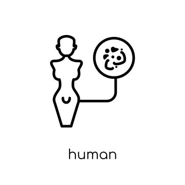 Human papillomavirus icon. Trendy modern flat linear vector Human papillomavirus icon on white background from thin line Diseases collection, editable outline stroke vector illustration clipart