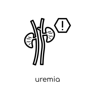 Uremia icon. Trendy modern flat linear vector Uremia icon on white background from thin line Diseases collection, editable outline stroke vector illustration clipart