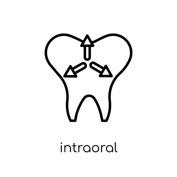 Интраоральная Икона Модный Современный Плоский Линейный Вектор Интраоральная Икона Белом — стоковый вектор