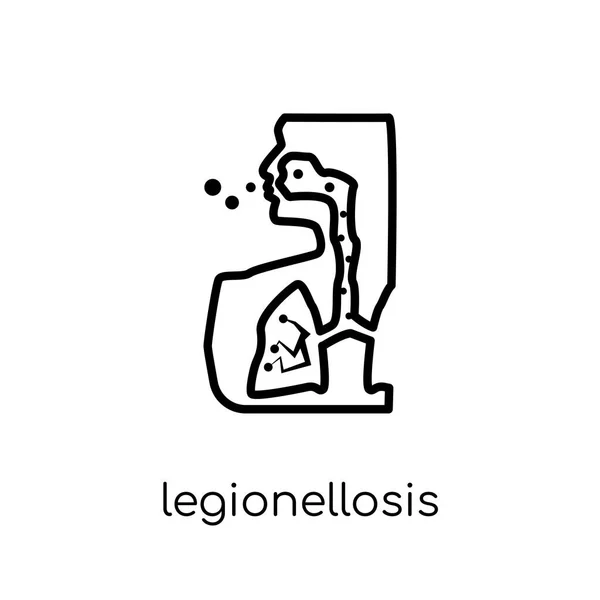 Icono Legionelosis Moderno Moderno Vector Lineal Plano Legionelosis Icono Sobre — Vector de stock