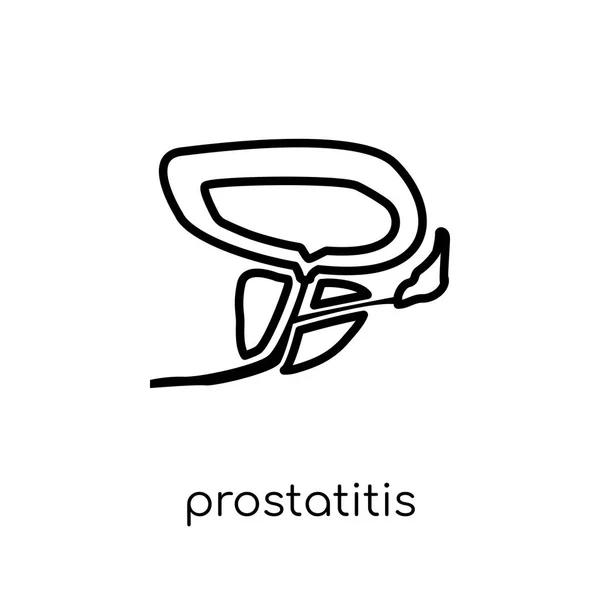 Icono Prostatitis Moderno Moderno Vector Lineal Plano Icono Prostatitis Fondo — Vector de stock