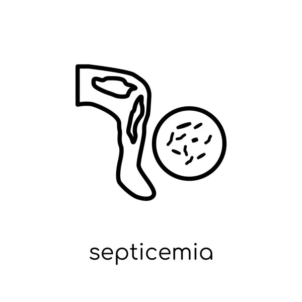 Icona Della Setticemia Trendy Moderno Vettore Lineare Piatto Icona Setticemia — Vettoriale Stock