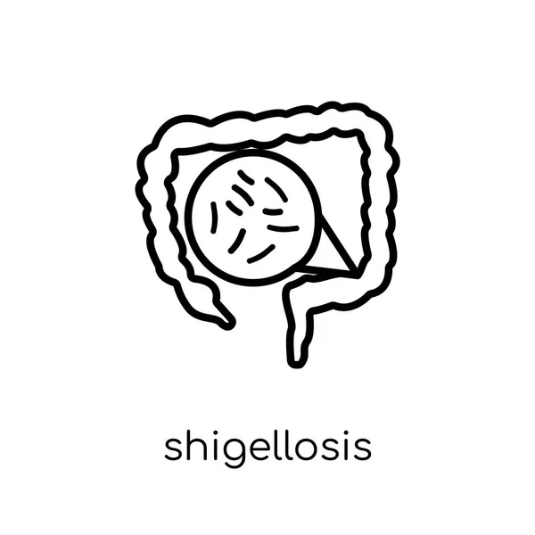 Icono Shigelosis Moderno Vector Lineal Plano Moderno Icono Shigellosis Sobre — Vector de stock