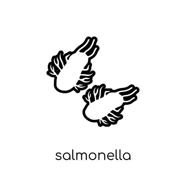Icoana Salmonella Vector Modern Modern Plat Liniar Pictograma Salmonella Fundal — Vector de stoc