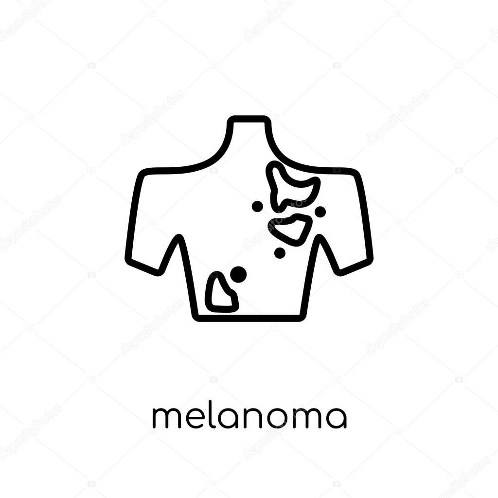 Melanoma icon. Trendy modern flat linear vector Melanoma icon on white background from thin line Diseases collection, editable outline stroke vector illustration