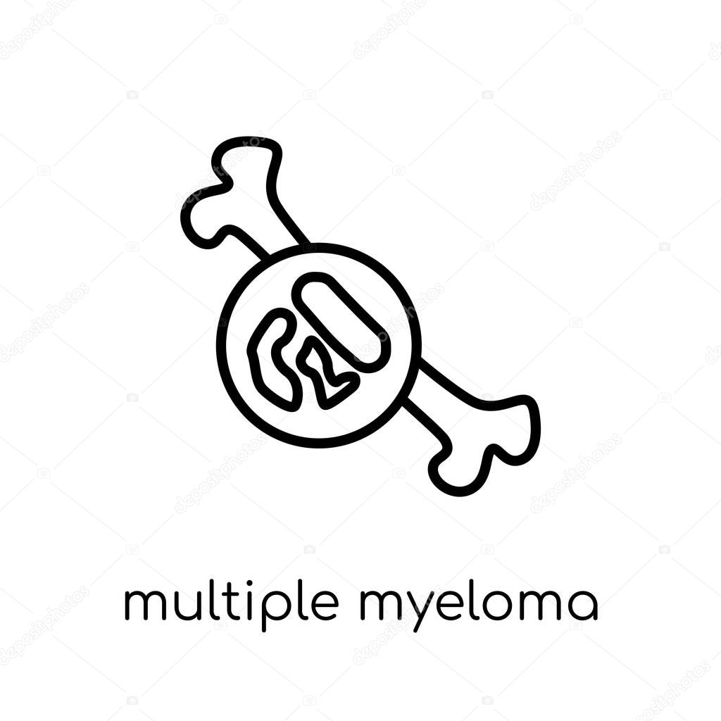 Multiple myeloma icon. Trendy modern flat linear vector Multiple myeloma icon on white background from thin line Diseases collection, editable outline stroke vector illustration