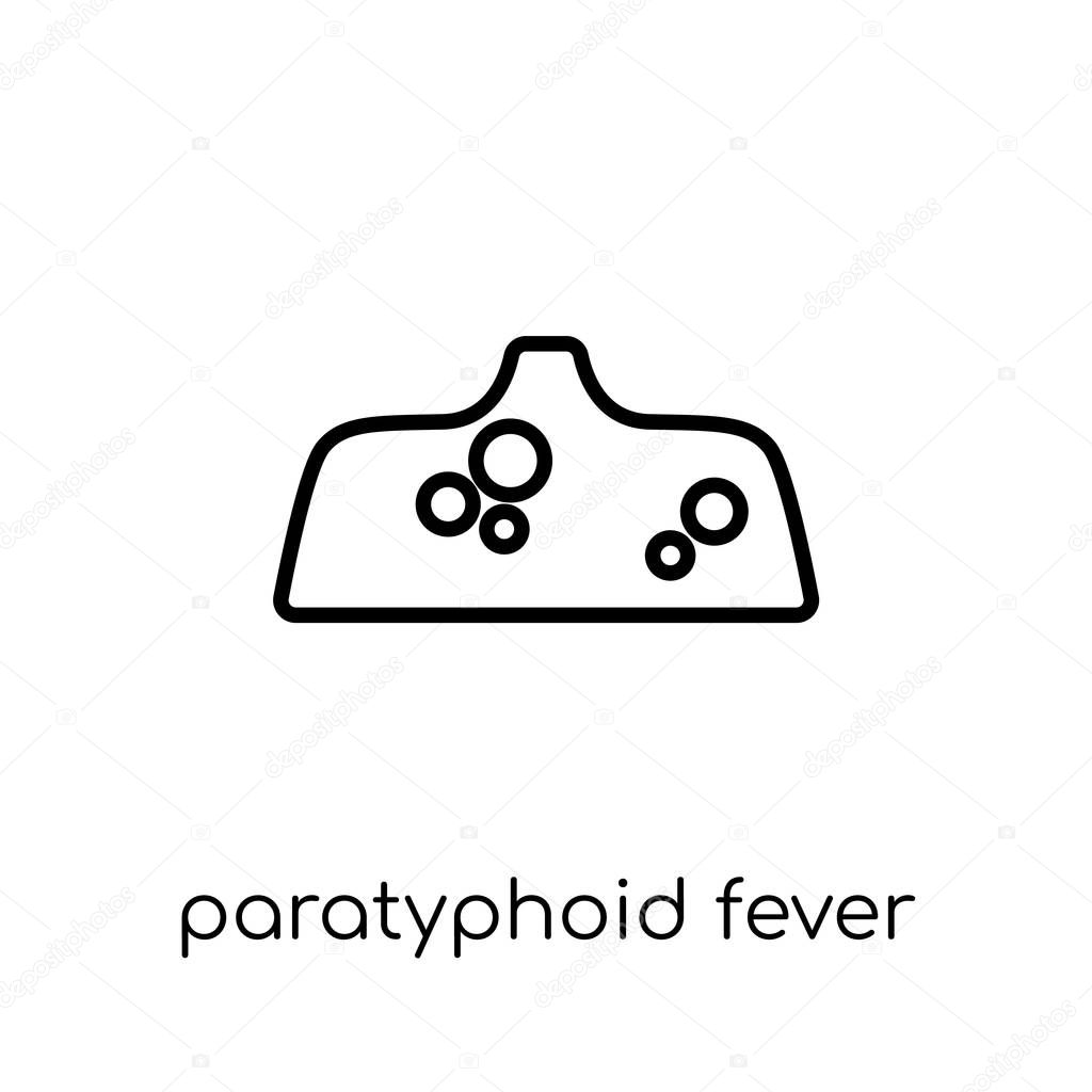 Paratyphoid fever icon. Trendy modern flat linear vector Paratyphoid fever icon on white background from thin line Diseases collection, editable outline stroke vector illustration