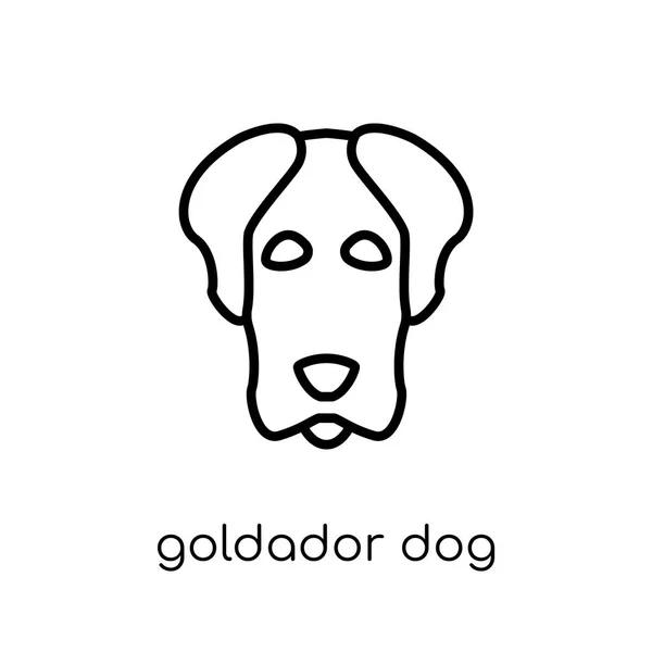 Goldador Hond Pictogram Trendy Modern Plat Lineaire Vector Goldador Hond — Stockvector