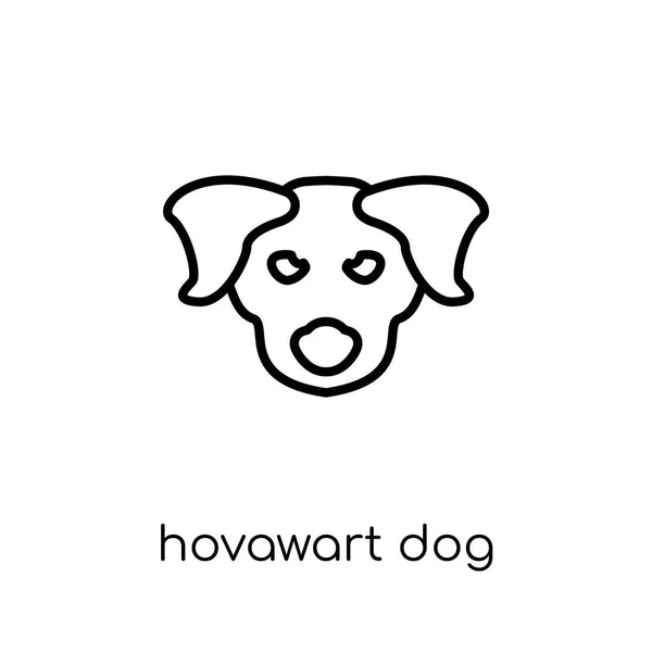 霍瓦哈特狗的图标 时尚现代平面线性向量 Hovawart 狗图标在白色背景从细线狗汇集 可编辑的概述冲程向量例证 — 图库矢量图片