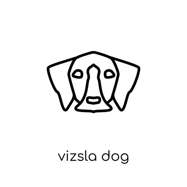 Icona Del Cane Vizsla Trendy Moderno Vettore Lineare Piatto Vizsla — Vettoriale Stock