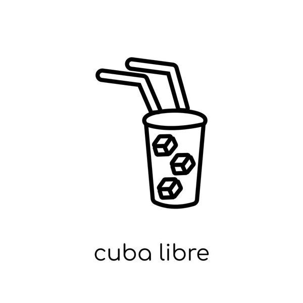 Икона Куба Либре Модный Современный Плоский Линейный Векторный Иконка Куба — стоковый вектор