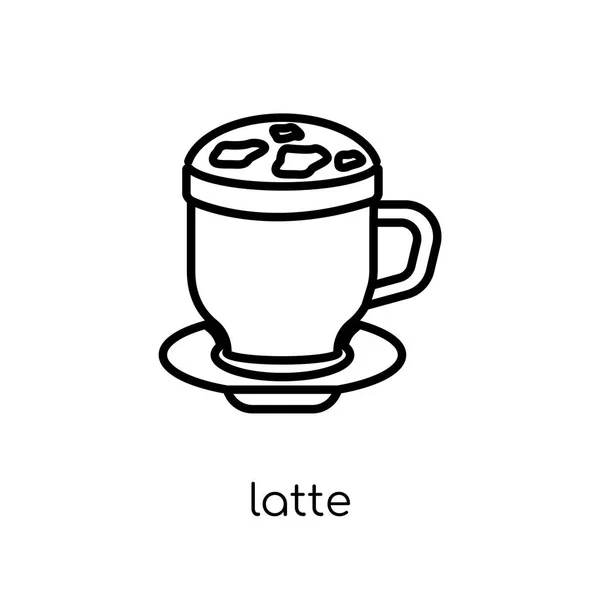 Εικονίδιο Latte Μοντέρνα Σύγχρονη Επίπεδη Γραμμικά Διανυσματικά Latte Εικονίδιο Στο — Διανυσματικό Αρχείο