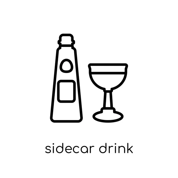 Sidecar Bebida Icono Moderno Moderno Vector Lineal Plano Sidecar Bebida — Archivo Imágenes Vectoriales