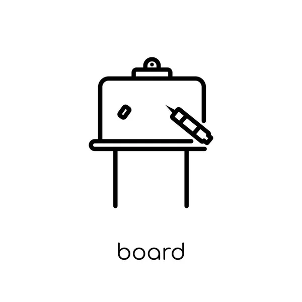 Board Symbol Trendiges Modernes Flaches Lineares Vektorboard Symbol Auf Weißem — Stockvektor