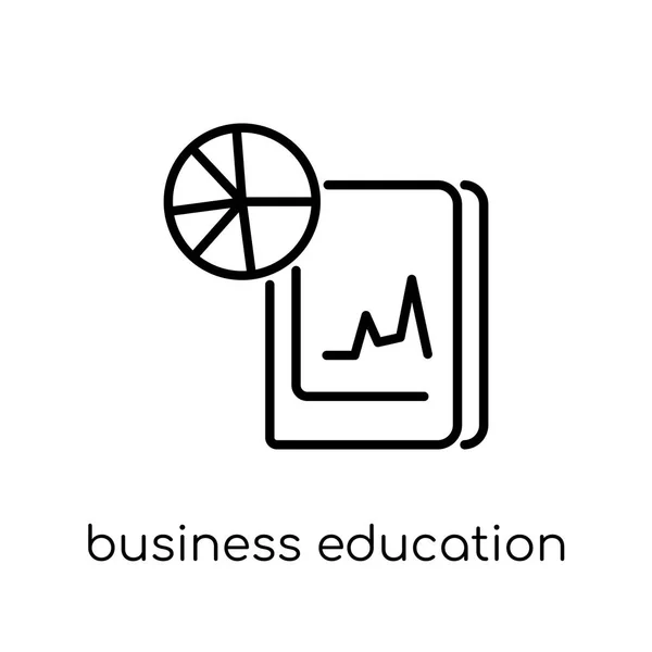 Business Education Ikone Trendige Moderne Flache Lineare Vektor Business Education — Stockvektor