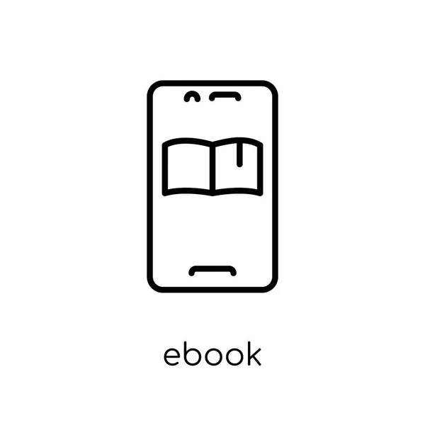 Иконка Электронной Книги Модный Современный Плоский Линейный Вектор Иконка Ebook — стоковый вектор
