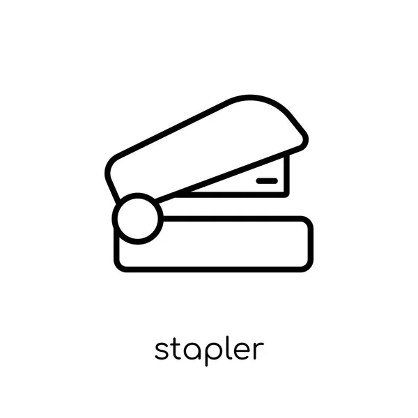 스테이플러 아이콘입니다 트렌디한 러닝에서에서 배경에 스테이플러 아이콘 컬렉션 가능한 스트로크 — 스톡 벡터