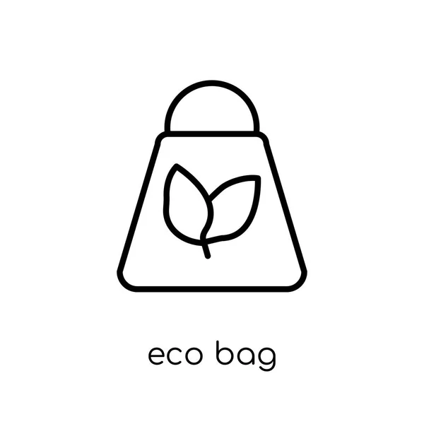 Ökotaschen Ikone Trendige Moderne Flache Lineare Vektor Eco Tasche Symbol — Stockvektor