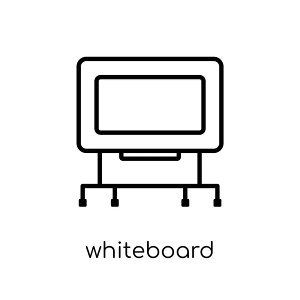 Icona Della Lavagna Bianca Trendy Moderno Piatto Lineare Vettore Whiteboard — Vettoriale Stock