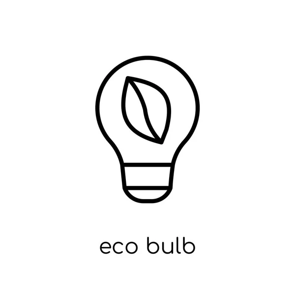 Ikony Żarówki Eco Modny Nowoczesny Liniowych Płaskich Wektor Eco Żarówka — Wektor stockowy