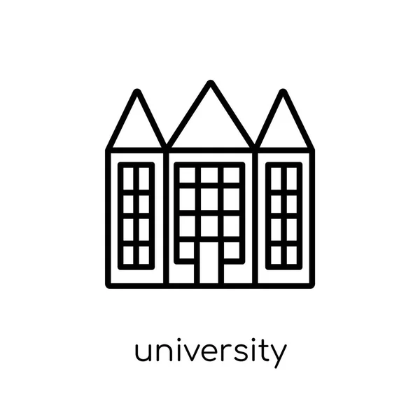Іконка Університету Модний Сучасний Плоский Лінійний Вектор Значок Університету Білому — стоковий вектор