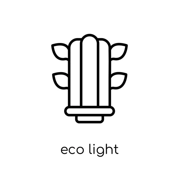 Icona Eco Luce Trendy Moderno Piatto Lineare Vettore Eco Icona — Vettoriale Stock