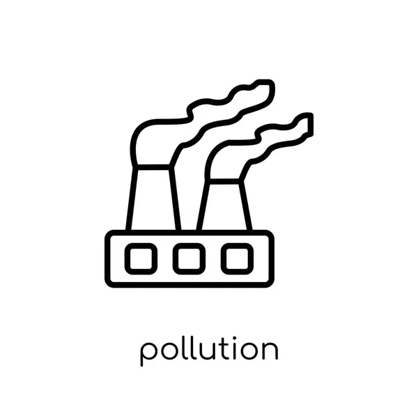 Ikonen För Föroreningar Trendiga Moderna Platt Linjär Vektor Föroreningar Ikonen — Stock vektor
