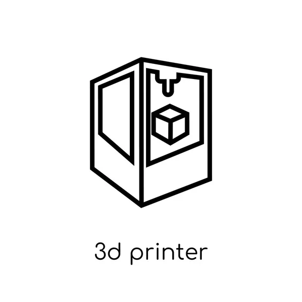 Ícone Impressora Ícone Impressora Vetorial Linear Plana Moderna Moda Fundo — Vetor de Stock
