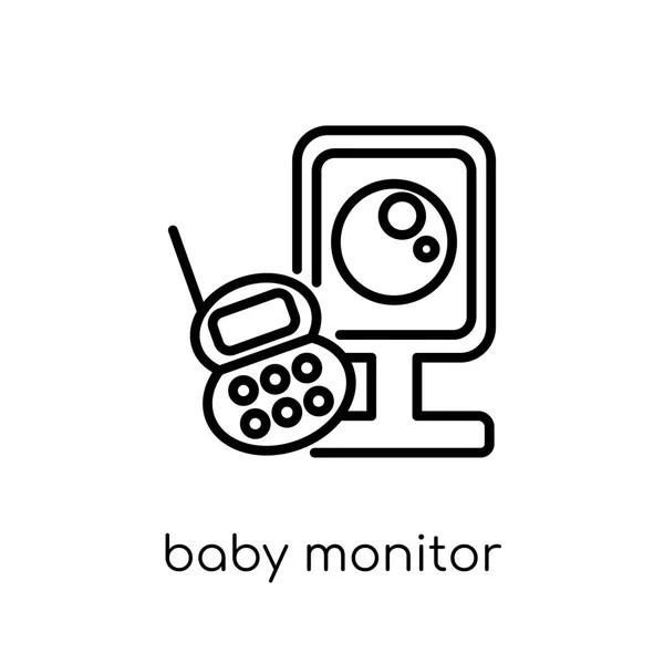 Baby Monitor Ikona Modny Nowoczesny Liniowych Płaskich Wektor Baby Monitor — Wektor stockowy