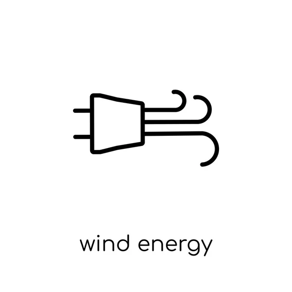 Větrná Energie Ikona Trendy Moderní Ploché Lineární Vektorový Větrné Energie — Stockový vektor