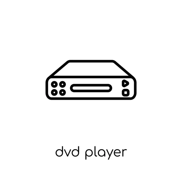 Het Pictogram Van Dvd Speler Trendy Modern Plat Lineaire Vector — Stockvector