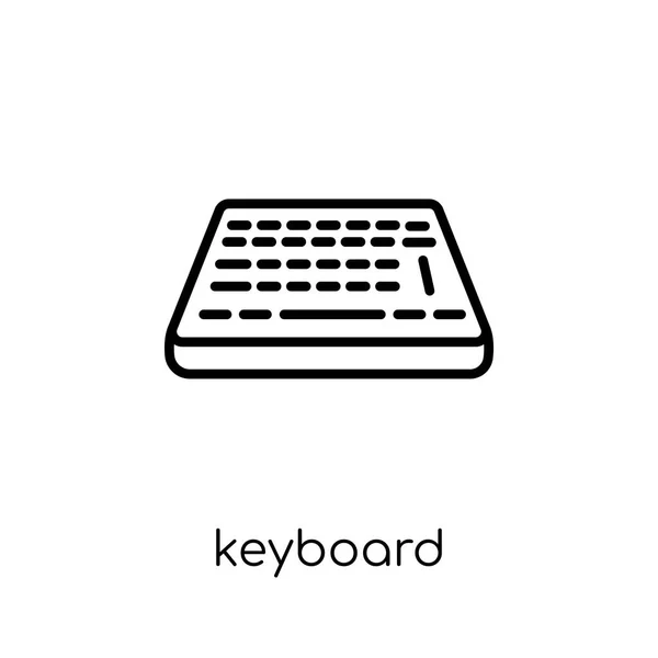 Icono Del Teclado Moderno Moderno Vector Lineal Plano Icono Teclado — Vector de stock