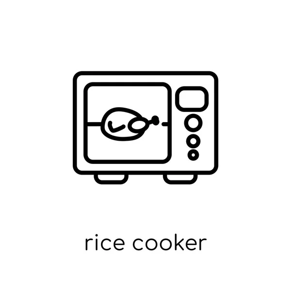 Icono Cocina Arroz Moderno Moderno Vector Lineal Plano Icono Cocina — Archivo Imágenes Vectoriales