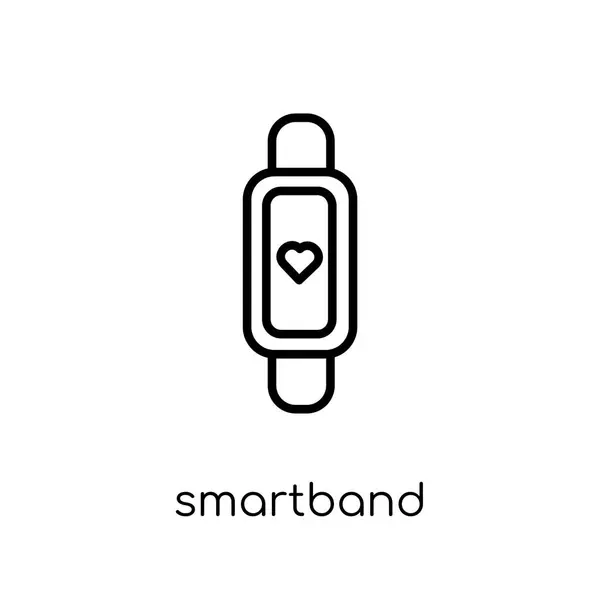 Иконка Smartband Современный Современный Плоский Линейный Вектор Иконка Smartband Белом — стоковый вектор