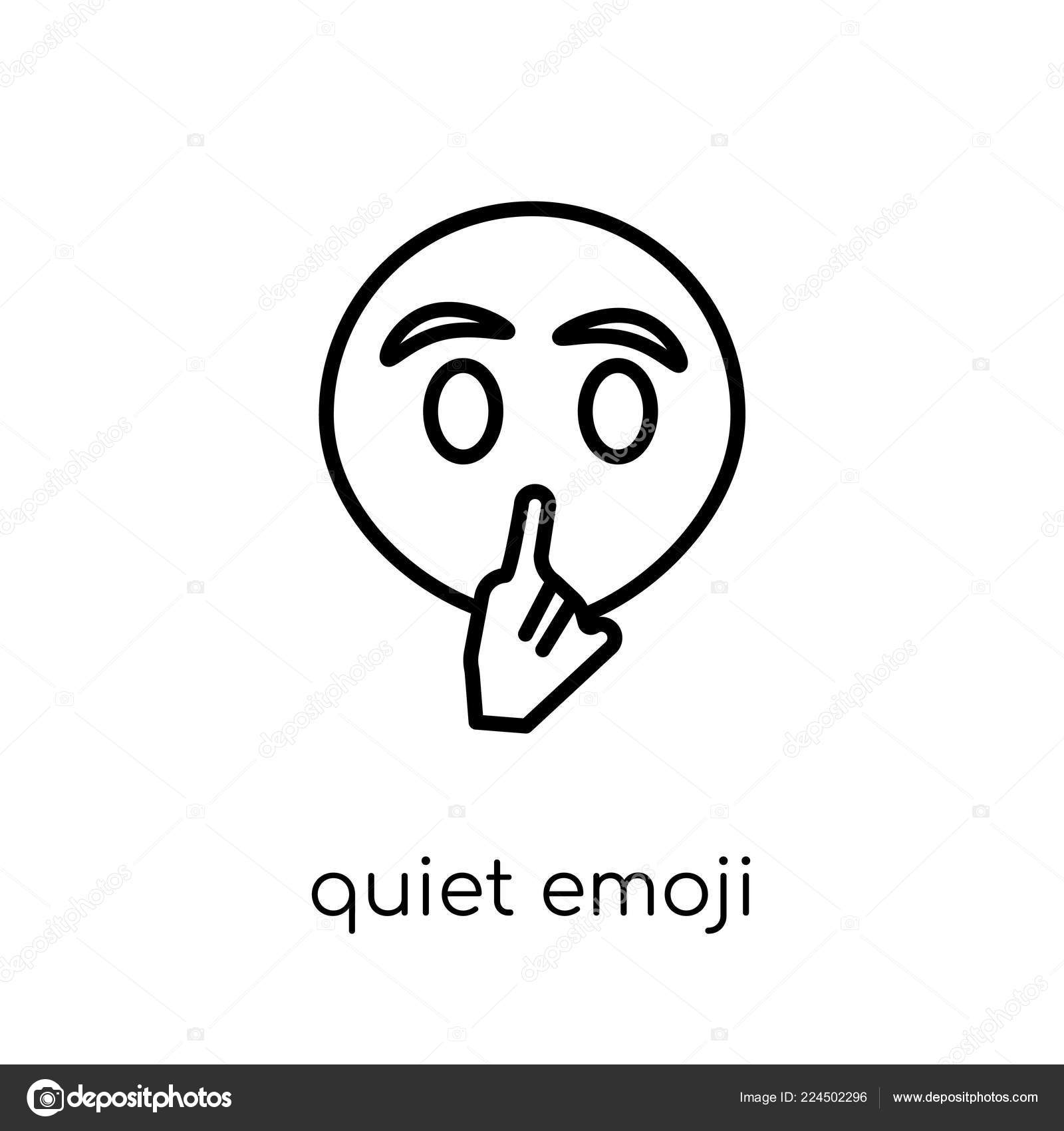 Quiet Emoji Icon Trendy Modern Flat Linear Vector Quiet Emoji Stock Vector  Image by ©tvectoricons #224502296