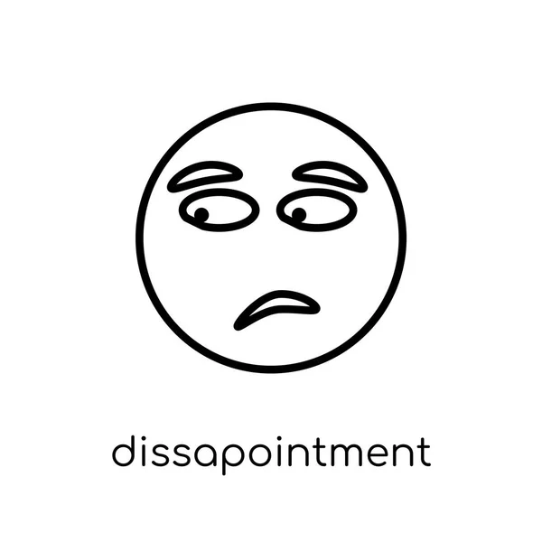 Déception Icône Emoji Tendance Moderne Plat Vecteur Linéaire Déception Emoji — Image vectorielle