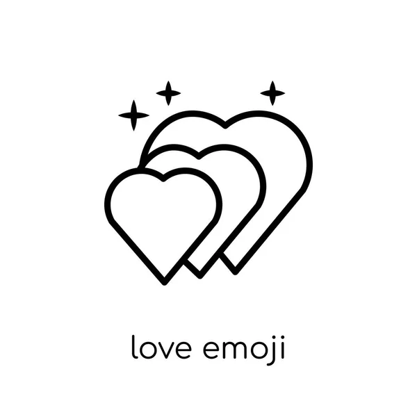 Amor Icono Emoji Moderno Moderno Vector Lineal Plano Amor Emoji — Vector de stock